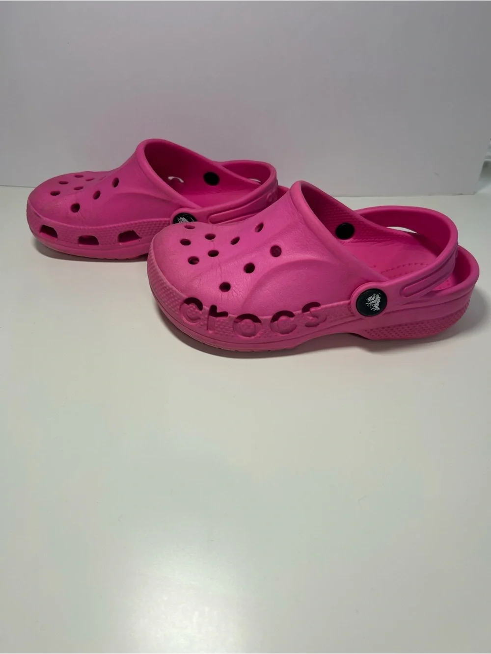 Crocs Kids’ Baya Clog Electric Pink Girls Size C11 Toddler Slip-On Sandals